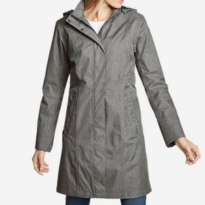 Eddie Bauer Girl-on-The-Go Trench Coat- light grey